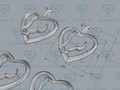 Кулон подвеска в форме сердца номер 0