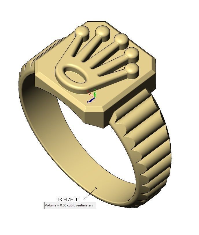  Печатка Rolex с прямоугольным дизайном